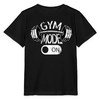 Gym Mode On  Workout-Design - Stanley/Stella Kinder T-Shirt MINI CREATOR  - Schwarz - Vorne - Mikhail (115cm)