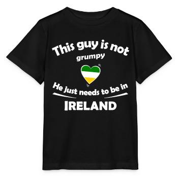 Irlande : Heart Design Grumpy ? Pas nécessaire - T-shirt bio MINI CREATOR Stanley/Stella Enfant - noir - Devant - Mikhail (115cm)