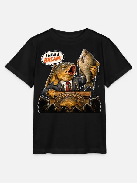 Karpfenfischen-Brassen-Humor - Stanley/Stella Kinder T-Shirt MINI CREATOR - Schwarz
