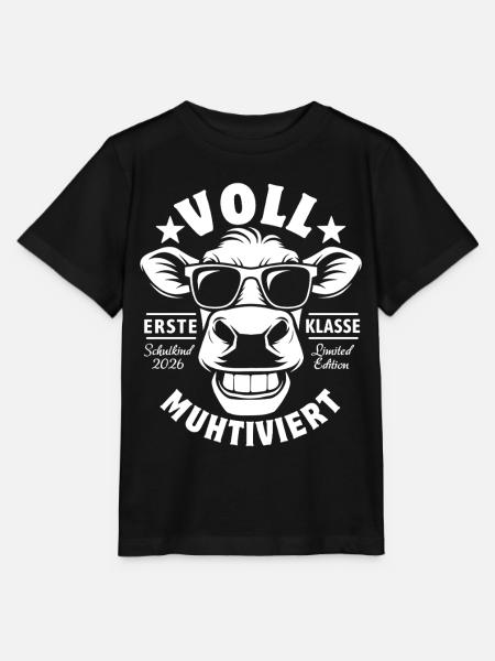 Voll Muhtiviert | Coole Kuh | Erste Klase - Stanley/Stella Kinder T-Shirt MINI CREATOR - Schwarz