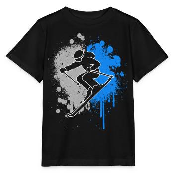 Skieurs Éclaboussures de couleur Enfants Skis garçons Skis - T-shirt bio MINI CREATOR Stanley/Stella Enfant - noir - Devant - Mikhail (115cm)