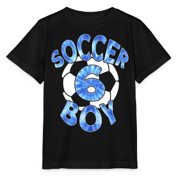 6 ANS FOOTBALLEUR NUMÉRO 6 FOOTBALL 6E ANNIVERSAIRE - T-shirt bio MINI CREATOR Stanley/Stella Enfant - noir - Devant - Mikhail (115cm)