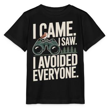 Je suis venu, j’ai vu, j’ai évité tout le monde - T-shirt bio MINI CREATOR Stanley/Stella Enfant - noir - Devant - Mikhail (115cm)