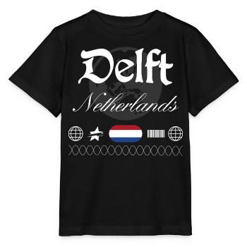 Delft Netherlands Streetwear Travel Souvenir - Stanley/Stella MINI CREATOR Kids’ T-Shirt - black - Front - Mikhail (115cm)