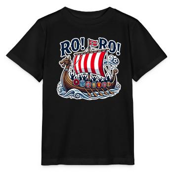 Ro Ro Norway Viking Ship Football Norwegian Fan - Stanley/Stella Kinder T-Shirt MINI CREATOR  - Schwarz - Vorne - Mikhail (115cm)