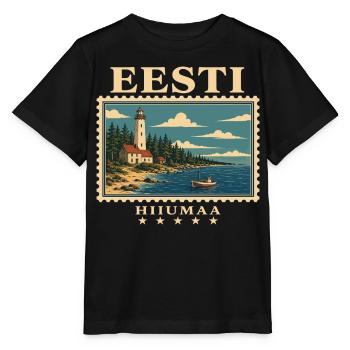 Estland Hiiumaa Vintage Reisemarke - Stanley/Stella Kinder T-Shirt MINI CREATOR  - Schwarz - Vorne - Mikhail (115cm)