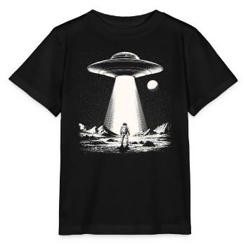 UFO-Landung am Mondsee - Stanley/Stella Kinder T-Shirt MINI CREATOR  - Schwarz - Vorne - Mikhail (115cm)