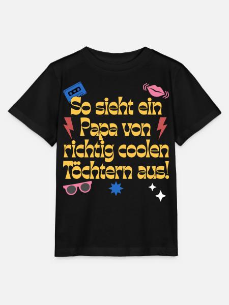 Papa von Töchtern Retro - Stanley/Stella Kinder T-Shirt MINI CREATOR - Schwarz