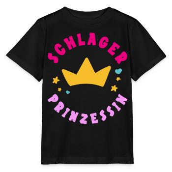 Schlager Prinzessin Krone Party Festival Outfit - Stanley/Stella Kinder T-Shirt MINI CREATOR  - Schwarz - Vorne - Mikhail (115cm)