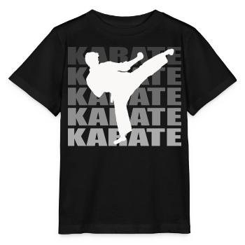Karate - Stanley/Stella Kinder T-Shirt MINI CREATOR  - Schwarz - Vorne - Mikhail (115cm)
