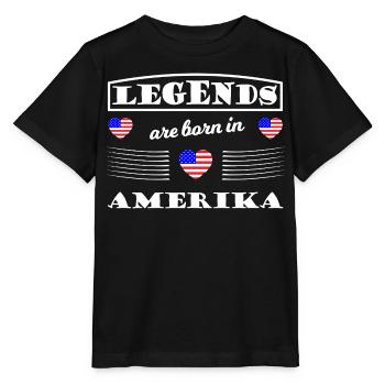 Légendes d’Amérique - T-shirt bio MINI CREATOR Stanley/Stella Enfant - noir - Devant - Mikhail (115cm)