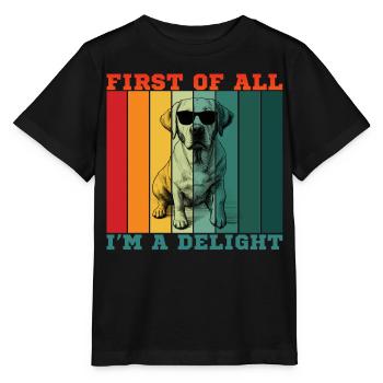 Tout d’abord, je suis un vrai plaisir - T-shirt bio MINI CREATOR Stanley/Stella Enfant - noir - Devant - Mikhail (115cm)