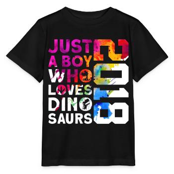 DINO 2018 DINOSAUR 8E ANNIVERSAIRE - T-shirt bio MINI CREATOR Stanley/Stella Enfant - noir - Devant - Mikhail (115cm)