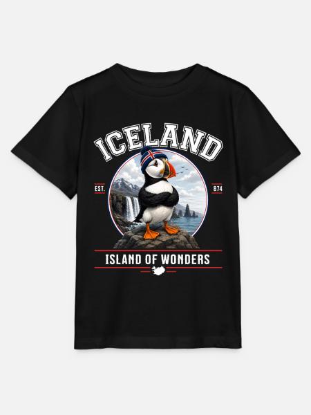 Island Papageitaucher – Insel der Wunder - Stanley/Stella Kinder T-Shirt MINI CREATOR - Schwarz