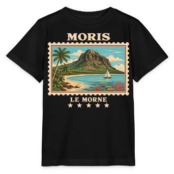Mauritius Le Morne Vintage Reisemarke - Stanley/Stella Kinder T-Shirt MINI CREATOR  - Schwarz - Vorne - Mikhail (115cm)