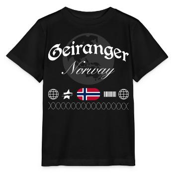 Geiranger Norway Streetwear Travel Souvenir - Stanley/Stella MINI CREATOR Kids’ T-Shirt - black - Front - Mikhail (115cm)