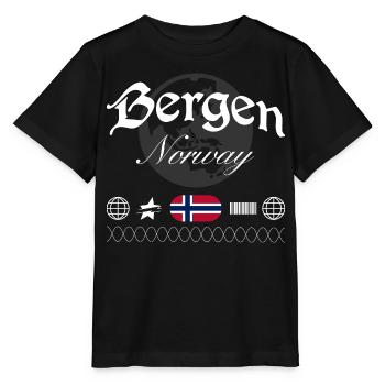 Bergen Norway Streetwear Travel Souvenir - Stanley/Stella MINI CREATOR Kids’ T-Shirt - black - Front - Mikhail (115cm)