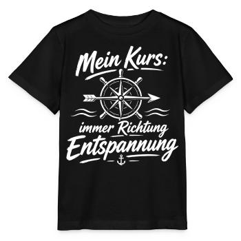 Mein Kurs: Immer Richtung Entspannung - Stanley/Stella Kinder T-Shirt MINI CREATOR  - Schwarz - Vorne - Mikhail (115cm)