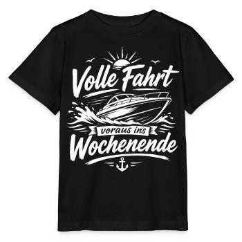 Volle Fahrt voraus ins Wochenende - Stanley/Stella Kinder T-Shirt MINI CREATOR  - Schwarz - Vorne - Mikhail (115cm)