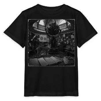 Lynx Observatory Art de science-fiction vintage sur la criminalité animale - T-shirt bio MINI CREATOR Stanley/Stella Enfant - noir - Devant - Mikhail (115cm)