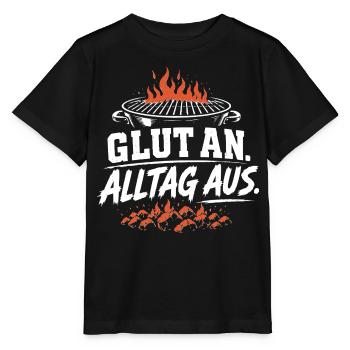 Glut an - Alltag aus - Stanley/Stella Kinder T-Shirt MINI CREATOR  - Schwarz - Vorne - Mikhail (115cm)