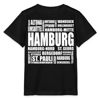 Hamburg auf einen Blick – von Altona bis Wandsbek - Stanley/Stella Kinder T-Shirt MINI CREATOR  - Schwarz - Vorne - Mikhail (115cm)