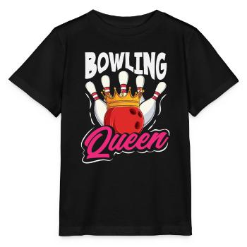 Reine du bowling avec des Skittles à couronne - T-shirt bio MINI CREATOR Stanley/Stella Enfant - noir - Devant - Mikhail (115cm)