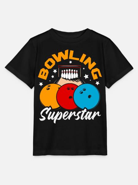 Bowling Superstar Kugeln Pins - Stanley/Stella Kinder T-Shirt MINI CREATOR - Schwarz
