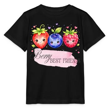 Berry Best Friends Trio - Stanley/Stella MINI CREATOR Kids’ T-Shirt - black - Front - Mikhail (115cm)