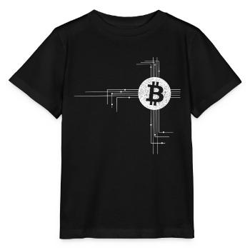 Emblème du circuit Bitcoin - T-shirt bio MINI CREATOR Stanley/Stella Enfant - noir - Devant - Mikhail (115cm)