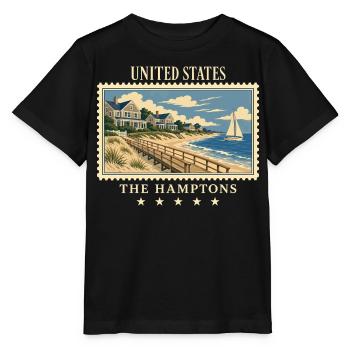 USA La marque de voyage vintage des Hamptons - T-shirt bio MINI CREATOR Stanley/Stella Enfant - noir - Devant - Mikhail (115cm)
