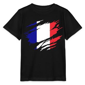 Flag of France - Flag of France - Stanley/Stella MINI CREATOR Kids’ T-Shirt - black - Front - Mikhail (115cm)