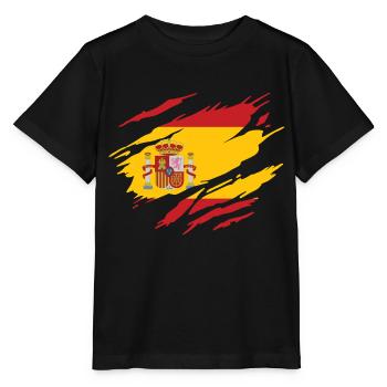 Espagne drapeau espagnol - T-shirt bio MINI CREATOR Stanley/Stella Enfant - noir - Devant - Mikhail (115cm)