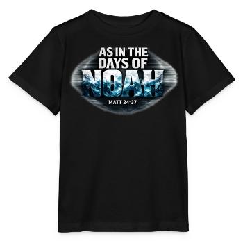 Jours de Noé Matthieu 24:37 Versets bibliques - T-shirt bio MINI CREATOR Stanley/Stella Enfant - noir - Devant - Mikhail (115cm)