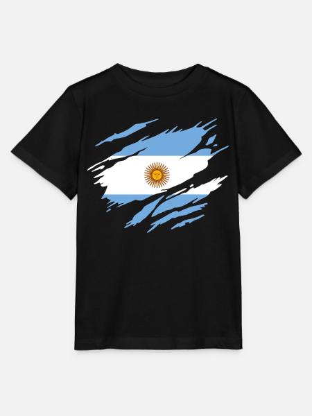 Argentinische Flagge Argentinien - Stanley/Stella Kinder T-Shirt MINI CREATOR - Schwarz