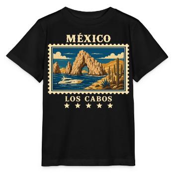 Mexiko Los Cabos Vintage Reisemarke - Stanley/Stella Kinder T-Shirt MINI CREATOR  - Schwarz - Vorne - Mikhail (115cm)