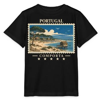 Portugal Comporta Vintage Reisemarke - Stanley/Stella Kinder T-Shirt MINI CREATOR  - Schwarz - Vorne - Mikhail (115cm)