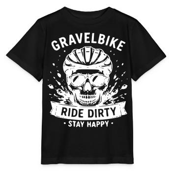 Randonnée Skull Dirty à vélo de gravier - T-shirt bio MINI CREATOR Stanley/Stella Enfant - noir - Devant - Mikhail (115cm)