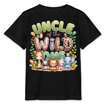 Oncle de la meute sauvage - Faune - T-shirt bio MINI CREATOR Stanley/Stella Enfant - noir - Devant - Mikhail (115cm)