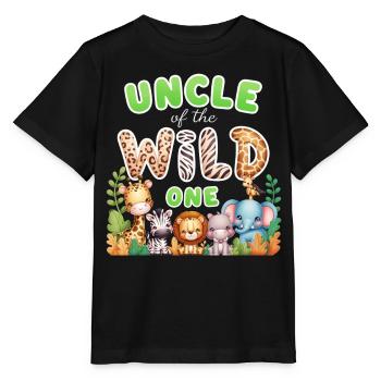 Uncle of the Wild One - Stanley/Stella MINI CREATOR Kids’ T-Shirt - black - Front - Mikhail (115cm)