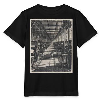 Lost Places Fox Retro Industry Animal Crime - Stanley/Stella MINI CREATOR Kids’ T-Shirt - black - Front - Mikhail (115cm)
