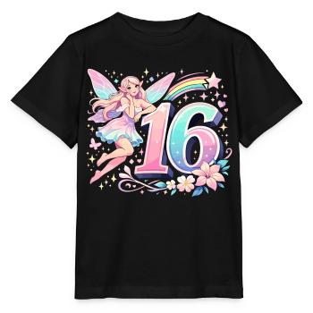 Elfe du 16e anniversaire – Design graphique pastel - T-shirt bio MINI CREATOR Stanley/Stella Enfant - noir - Devant - Mikhail (115cm)