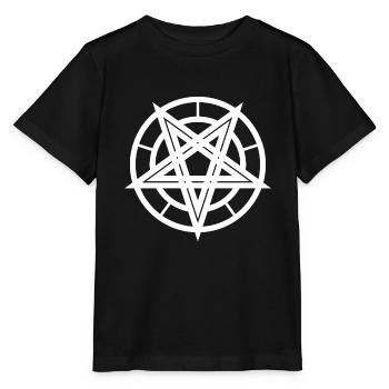 Pentagramme inversé - T-shirt bio MINI CREATOR Stanley/Stella Enfant - noir - Devant - Mikhail (115cm)