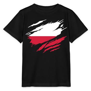 Poland Polish Flag Polish - Stanley/Stella MINI CREATOR Kids’ T-Shirt - black - Front - Mikhail (115cm)