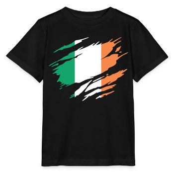 Irlande Drapeau Irlandais Irlandaise - T-shirt bio MINI CREATOR Stanley/Stella Enfant - noir - Devant - Mikhail (115cm)