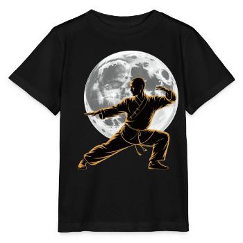 Tai Chi Zen Meditation – Chi Qigong Training - Stanley/Stella MINI CREATOR Kids’ T-Shirt - black - Front - Mikhail (115cm)