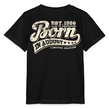 Born in August 1986 - Birthday - Gift - Stanley/Stella MINI CREATOR Kids’ T-Shirt - black - Front - Mikhail (115cm)