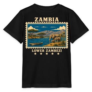 Zambia Lower Zambezi Vintage Travel Brand - Stanley/Stella MINI CREATOR Kids’ T-Shirt - black - Front - Mikhail (115cm)