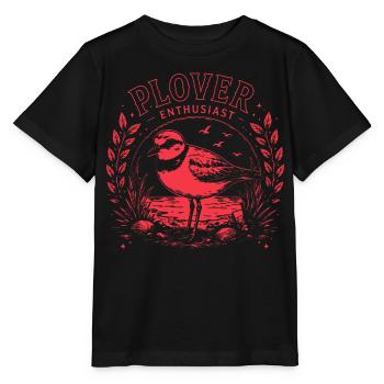 Illustrations d’oiseaux pluviers passionnés de pluvier - T-shirt bio MINI CREATOR Stanley/Stella Enfant - noir - Devant - Mikhail (115cm)