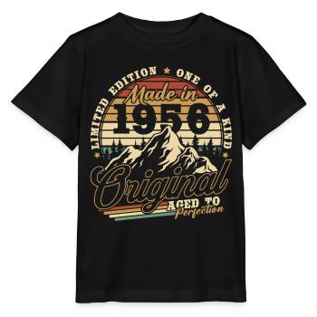 1956 Jahrgang Vintage Geburtstag Geschenk Retro   - Stanley/Stella Kinder T-Shirt MINI CREATOR  - Schwarz - Vorne - Mikhail (115cm)